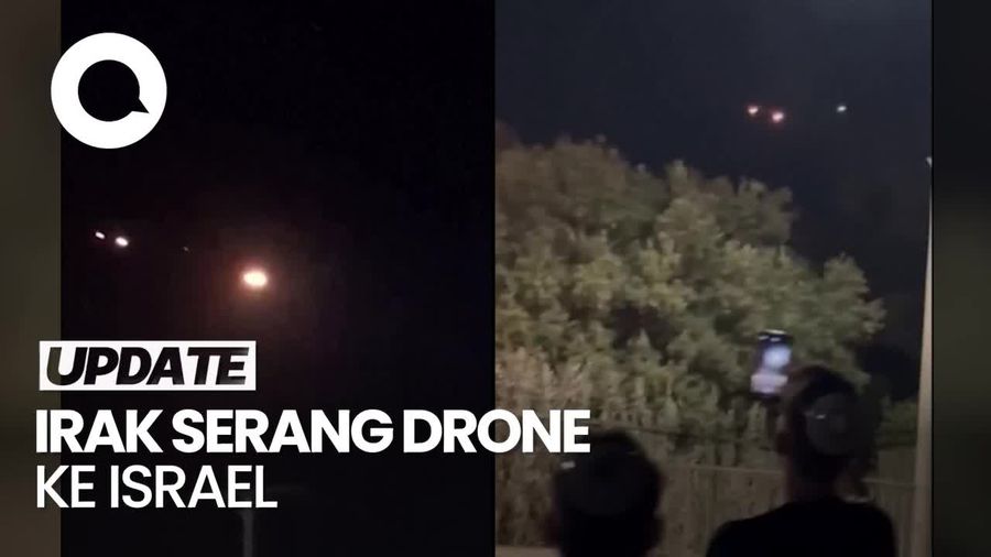 Penampakan Langit Israel Utara saat Dihujani Serangan Drone dari Irak