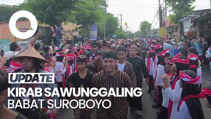 Kirab Sawunggaling Surabaya, 1.500 Anak Kompak Menari Remo