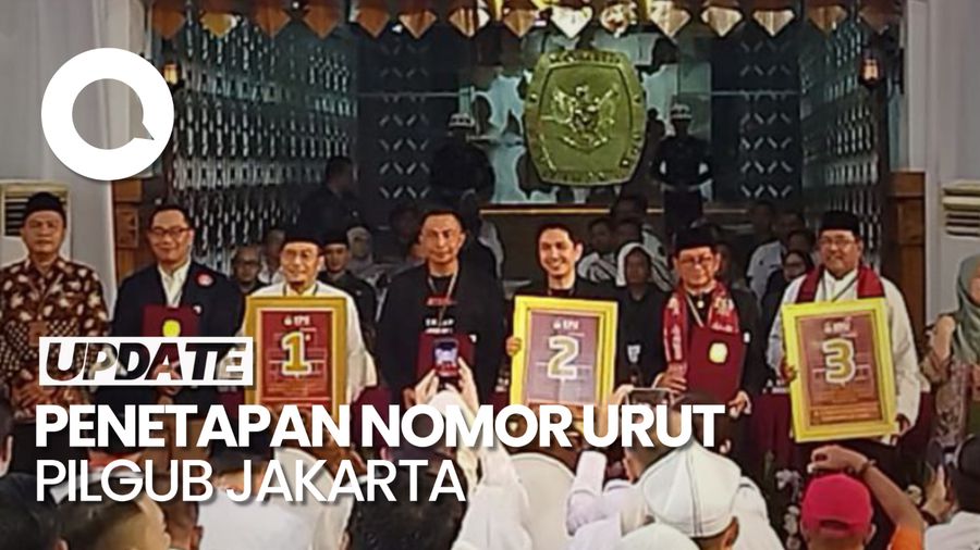 Nomor Urut Pilgub Jakarta: RK-Suswono 1, Dharma-Kun 2, Pramono-Rano 3