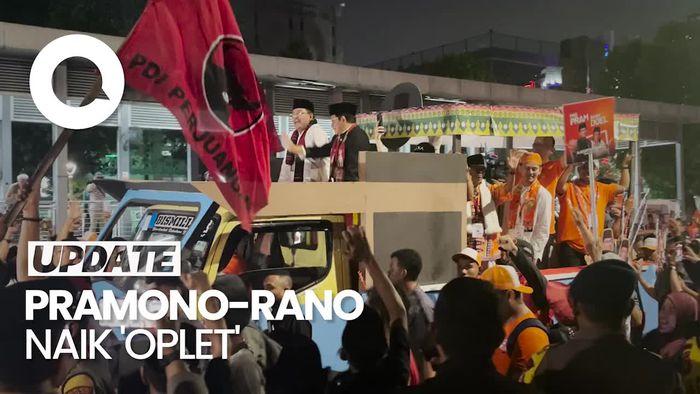 Naik Oplet, Pramono-Rano hingga Mandra Tiba di KPU Jakarta