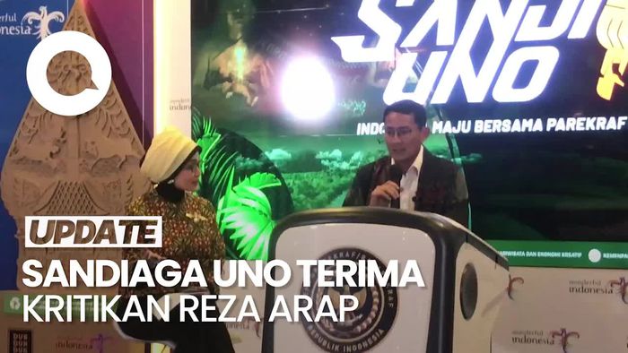 Sandiaga Terima Kritikan Reza Arap soal IShowSpeed: Kita Jangan Baperan