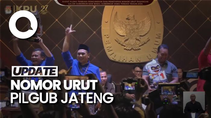 Nomor Urut Pilgub Jateng: Andika-Hendi 1, Lutfhi-Yasin 2 