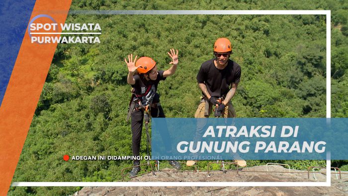 Sensasi Menegangkan, Unjuk Aksi di Puncak Gunung Parang, Purwakarta