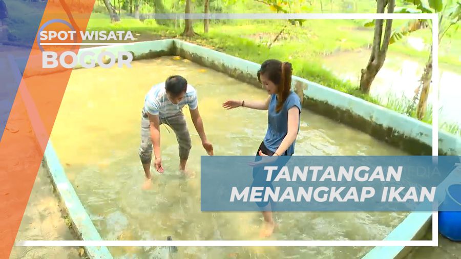 Seru-seruan Berlomba Menangkap Ikan di Taman Wisata Tirta Sanita, Bogor
