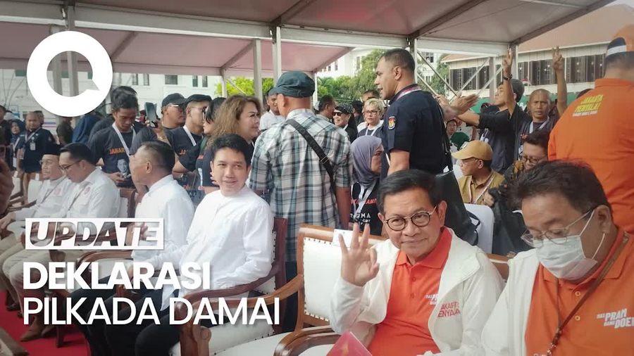Video: RK-Suswono, Dharma-Kun, dan Pramono-Rano Hadiri Deklarasi Pilkada Damai