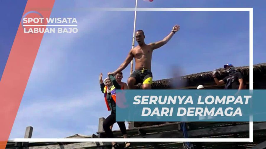 Nikmati Serunya Lompat dari Dermaga di Labuan Bajo