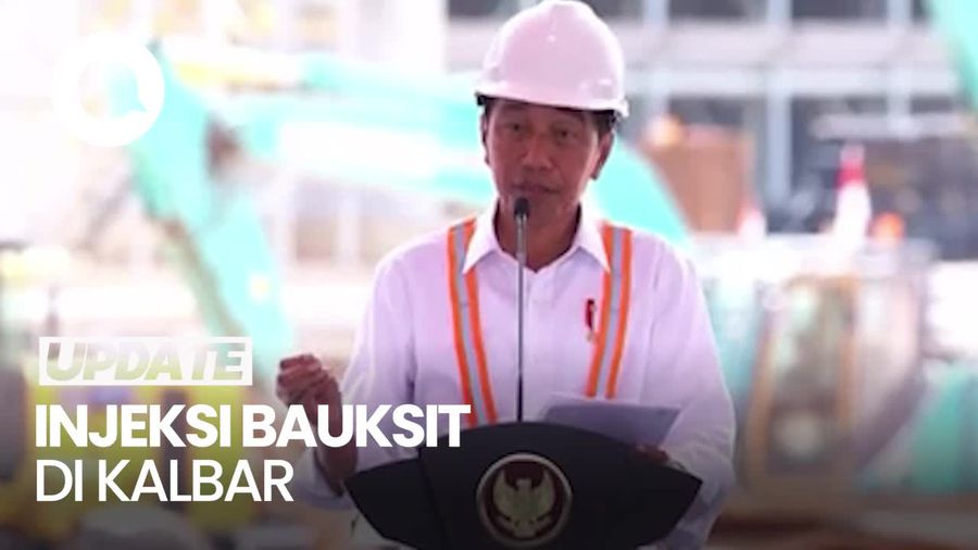 Jokowi Resmikan Injeksi Bauksit Perdana Alumina Raksasa di Kalbar
