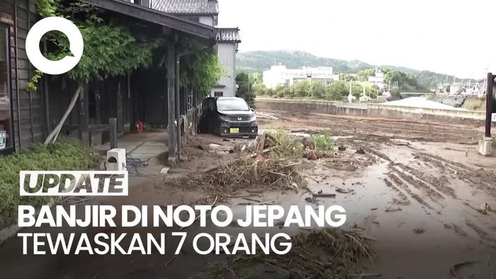 Penampakan Dampak Banjir di Noto Jepang yang Tewaskan 7 Orang