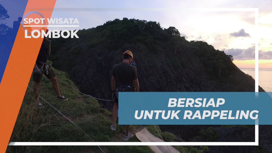 Persiapan Sebelum Menaklukkan Salah Satu Tebing di Pantai Semeti, Lombok
