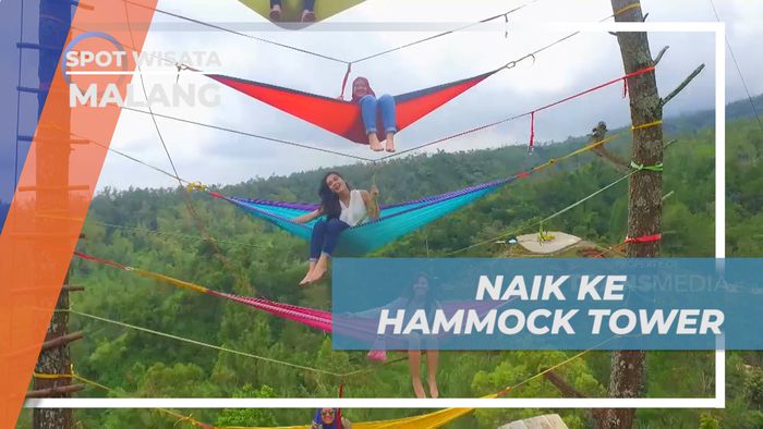 Menikmati Suasana Perbukitan dari Atas Hammock Tower, Malang