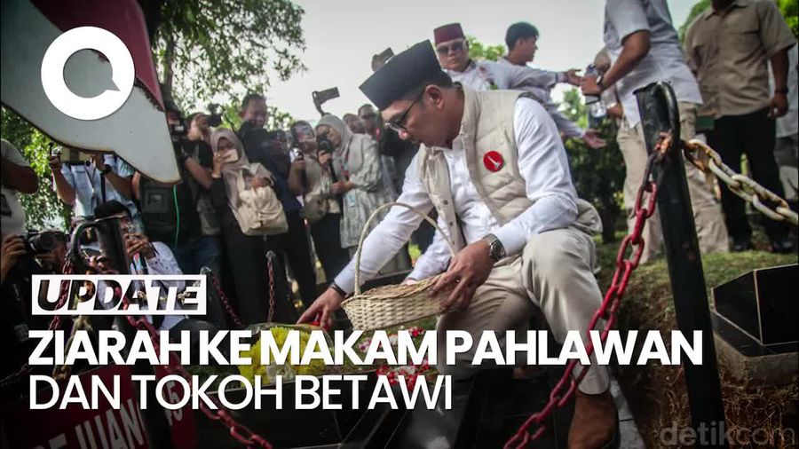 Momen RK-Suswono Ziarah ke Makam MH Thamrin-Benyamin