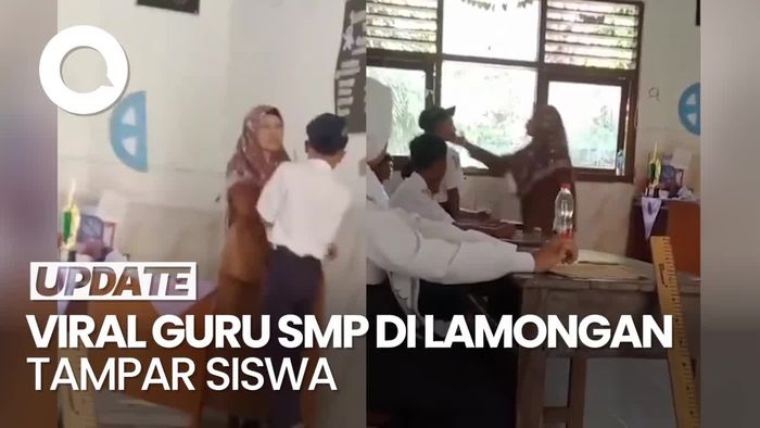 Video: Viral Guru SMP di Lamongan Tampar Siswa Berkali-kali