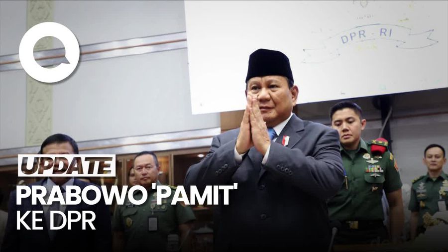 Video Momen Prabowo Pamitan ke DPR, Disambut Standing Applause