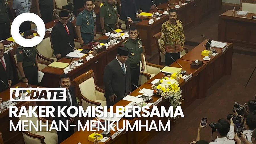 Video Komisi I DPR Gelar Raker bersama Pemerintah, Menhan Prabowo Hadir