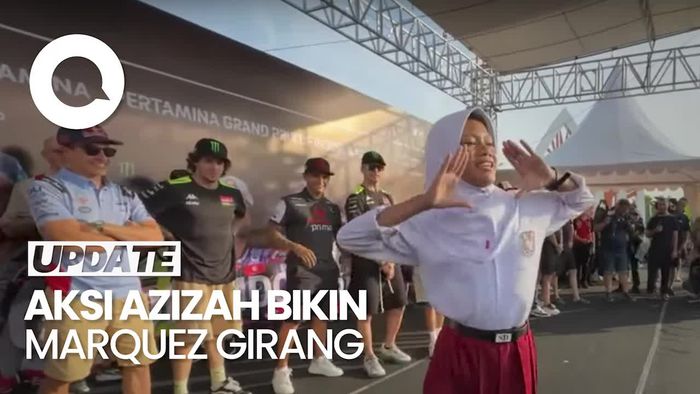 Video Marc Marquez Senyum-senyum Lihat Aksi Azizah Joget
