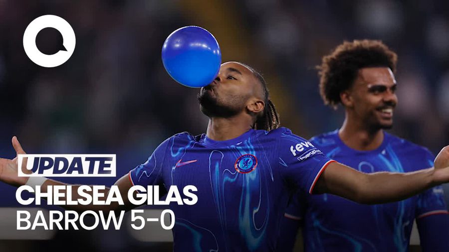 Video Hat-trick Nkunku Warnai Pesta 5 Gol Chelsea Atas Barrow