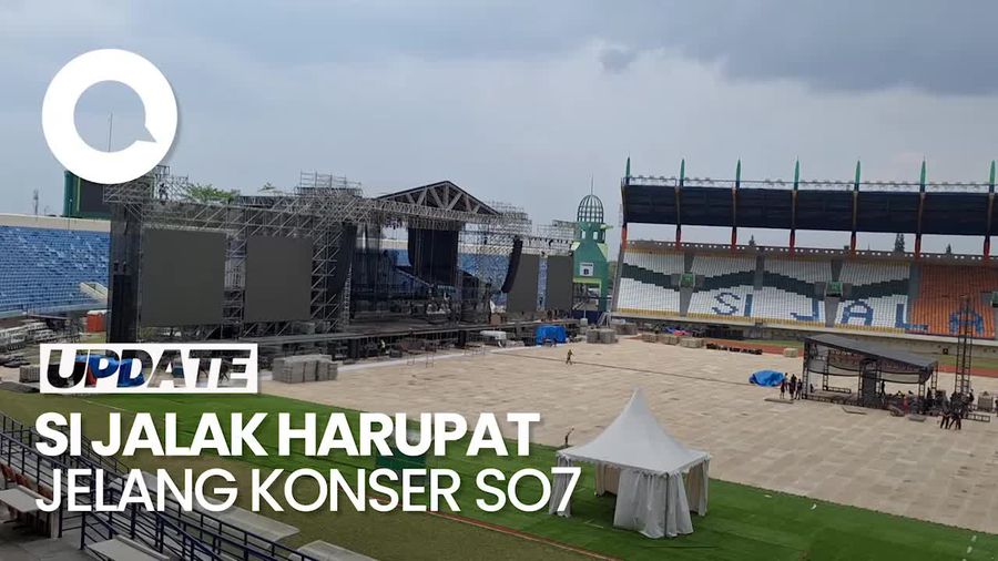 Video: Mengintip Persiapan H-2 Konser SO7 di Stadion Si Jalak Harupat Bandung