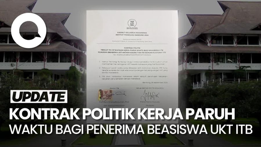  Video: Isi Kontrak Politik Rektor dan KM ITB soal Kerja Paruh Waktu Penerima Beasiswa UKT