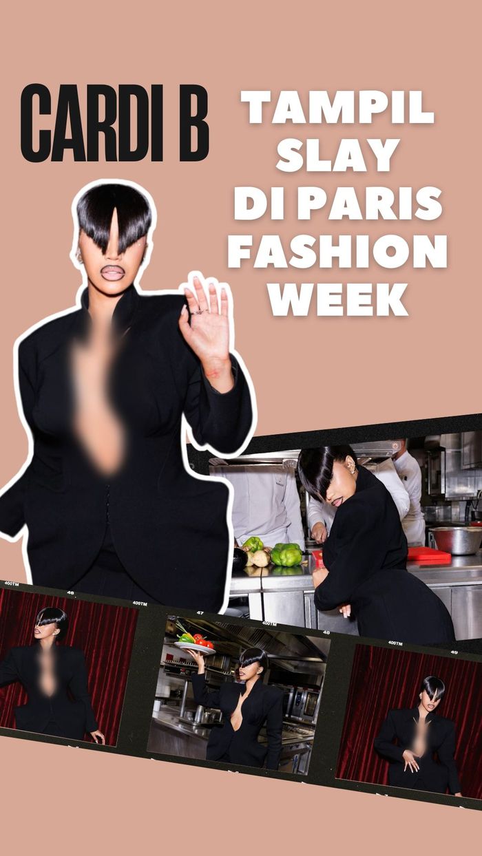 Gaya Cardi B Hadiri Paris Fashion Week 3 Minggu Setelah Lahiran