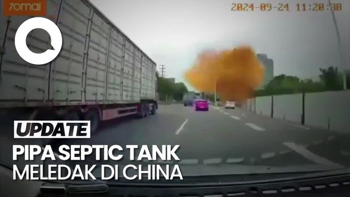 Video: Detik-detik Pipa Septic Tank Meledak di China, Semburan Tinja Hujani Pengendara