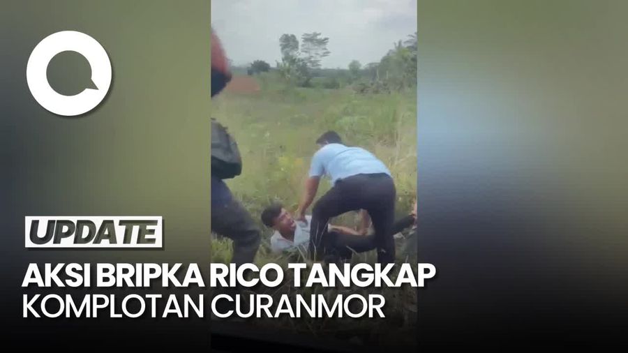 Video: Detik-detik Polisi Tangkap Curanmor saat Bareng Istri-Anak di Lampung