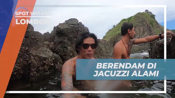 Berendam dan Menikmati Jacuzzi Alami di Pantai Semeti, Lombok