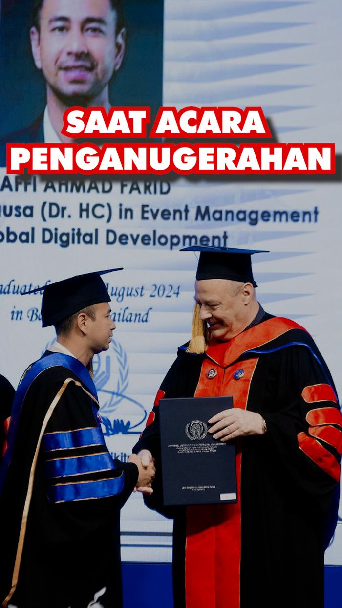 Video Raffi Ahmad Kagok saat Terima Gelar Doktor Honoris Causa