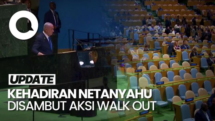 Video: Momen Netanyahu Ditinggal Walk Out Sejumlah Negara di Sidang PBB