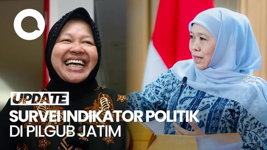 Video Survei Indikator Politik di Pilgub Jatim: Khofifah Melejit, Disusul Risma