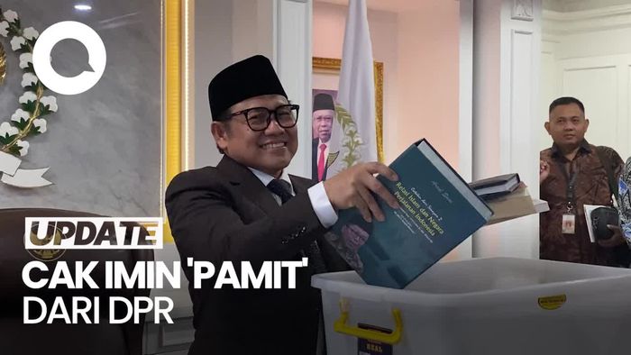 Momen Cak Imin Beberes Ruang Kerja di DPR: Saya Pamit