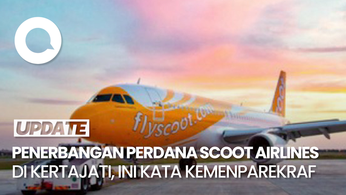  Penerbangan Perdana Scoot Airlines di Kertajati, Kemenparekraf: Terima Kasih