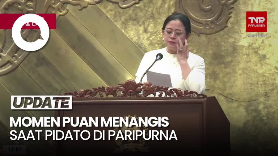 Video: Puan Menangis dan Dapat Standing Ovation di Paripurna Terakhir DPR