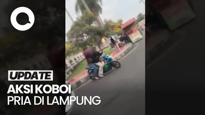Video: Aksi Pria di Lampung Todongkan Senjata Api ke Pengguna Jalan