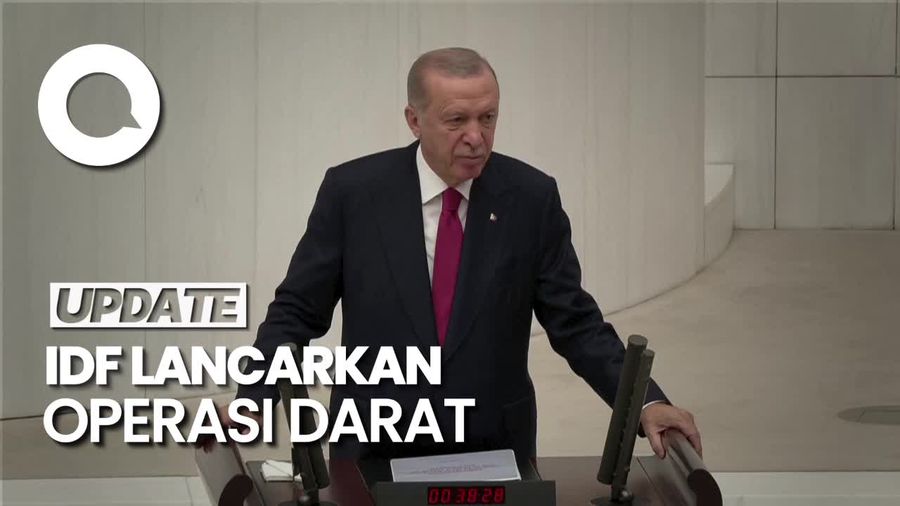 Video Erdogan Kecam Keras Operasi Darat Israel di Lebanon