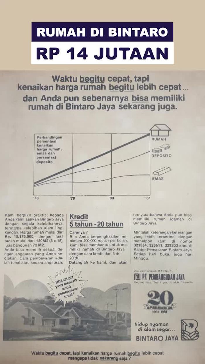 Melihat Brosur Rumah Tahun 80-an