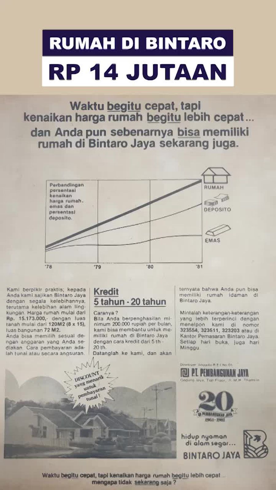Melihat Brosur Rumah Tahun 80-an