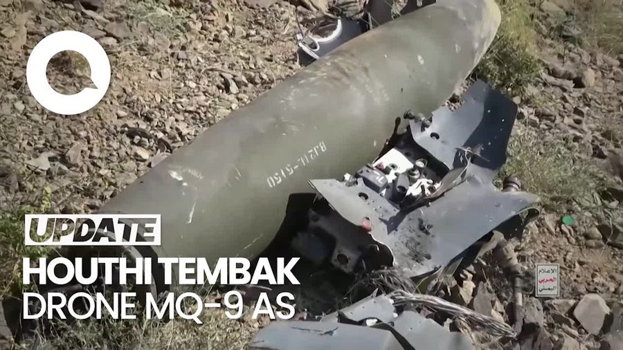 Video: Detik-Detik Houthi Yaman Tembak Jatuh Drone MQ-9 AS