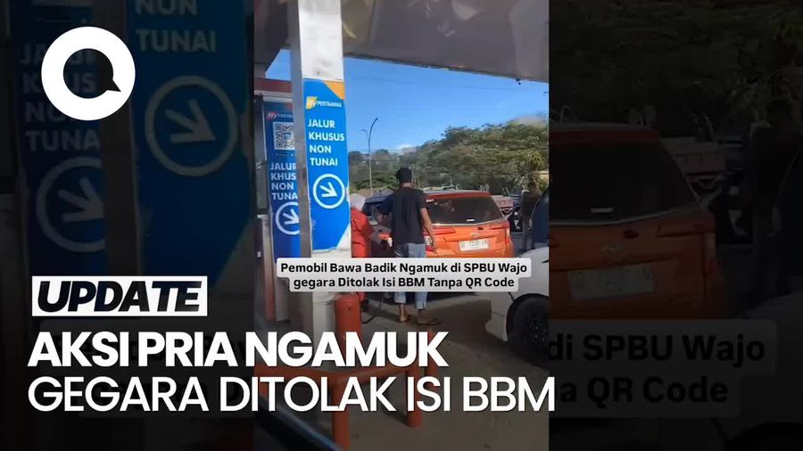 Video Viral Pria di Wajo Ngamuk Bawa Badik gegara Ditolak Isi BBM