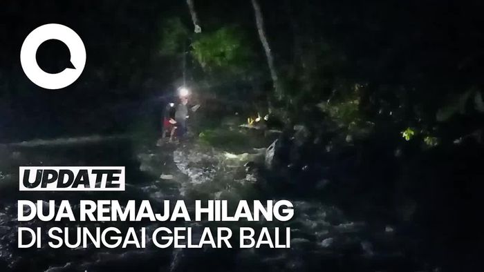 Video: Dua Remaja Hilang di Sungai Gelar Bali, Satu Ditemukan Tewas