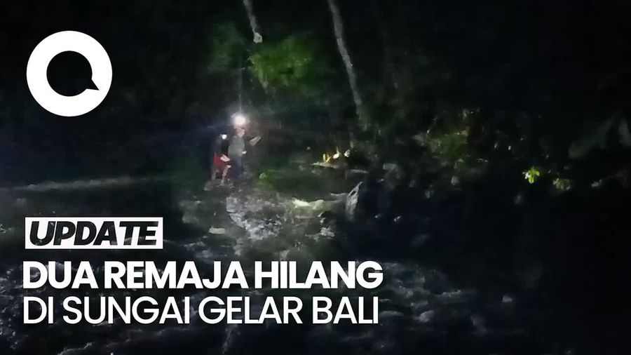 Video: Dua Remaja Hilang di Sungai Gelar Bali, Satu Ditemukan Tewas