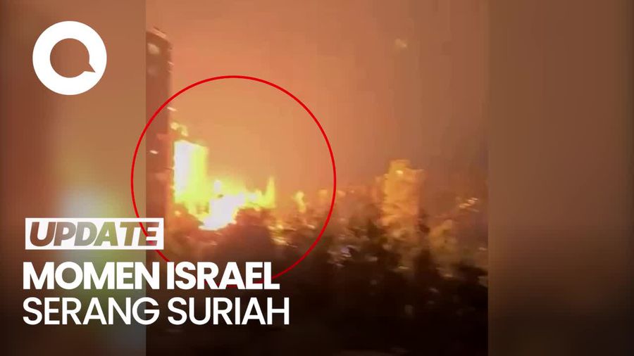 Video: Detik-detik Rudal Israel Hantam Damaskus Suriah