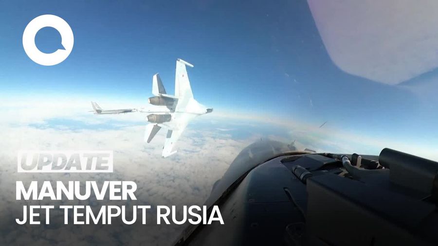 Video Detik-detik Jet Tempur Rusia Bermanuver di Depan F-16 AS