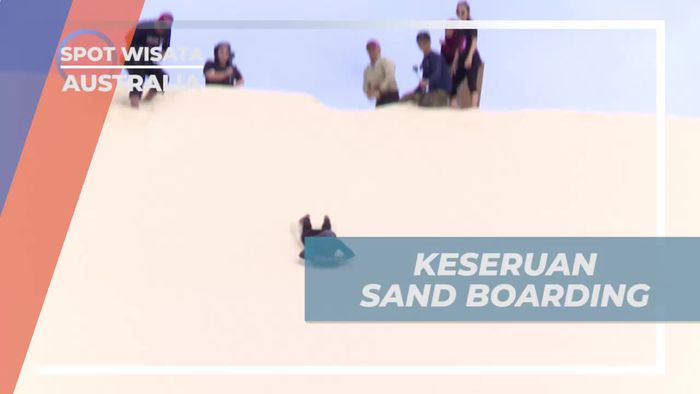 Momen Menegangkan Saat Sand Boarding di Australia