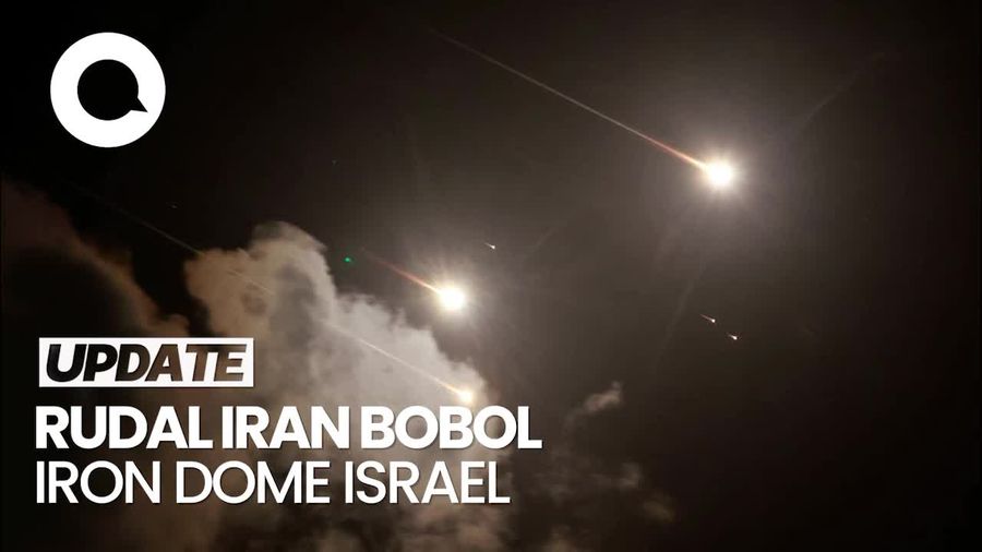 Video: Saat Iron Dome Israel Tak Kuasa Menahan Rudal Iran