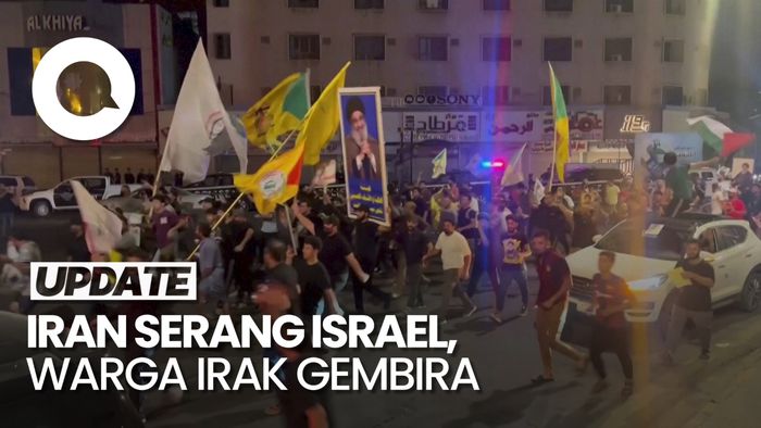 Video: Momen Warga Irak Bersukacita Sambut Serangan Iran ke Israel