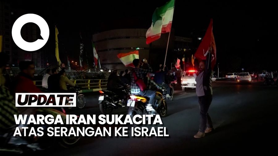 Video: Warga Iran Rayakan Serangan Rudal Balistik ke Israel