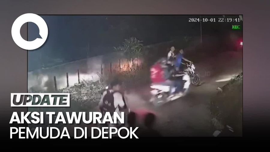 Video CCTV Tawuran di Dekat Pemakaman Caringin Depok, Polisi Selidiki
