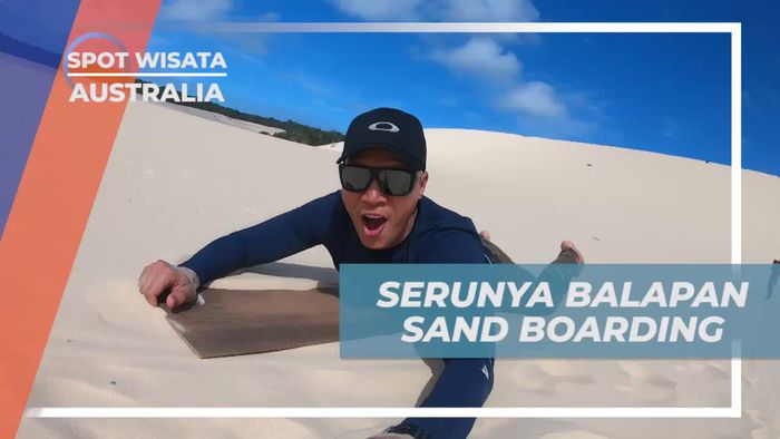 Adu Cepat Balapan Sand Boarding di Bukit Pasir, Australia