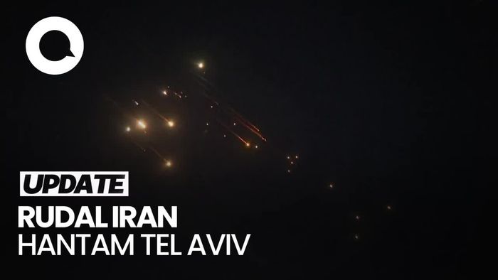 Video: Detik-detik Rudal Iran Hantam Tel Aviv Israel, Sirene Meraung