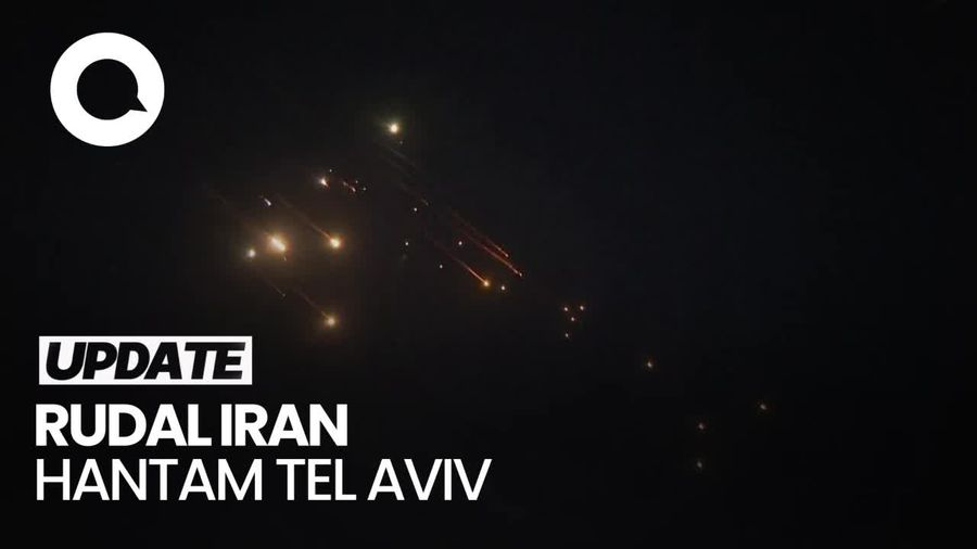 Video: Detik-detik Rudal Iran Hantam Tel Aviv Israel, Sirene Meraung